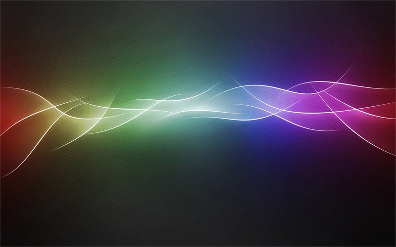 Colorful Light Waves — Green, Dynamic, Abstract, Lines, Gradient