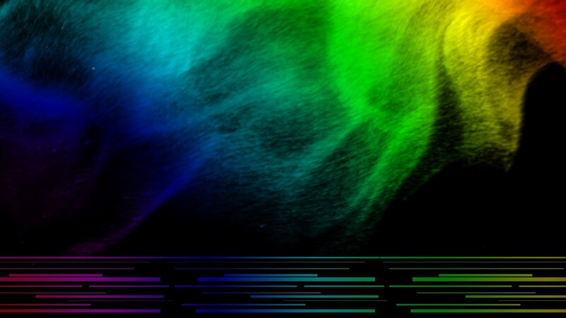 Colorful Light Waves — Green, Dynamic, Abstract, Lines