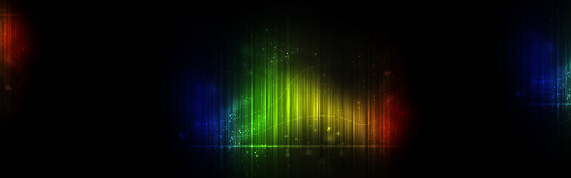 Colorful Light Waves — Green, Dynamic, Abstract, Particles, Wave