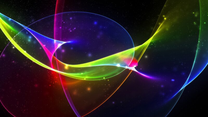 Colorful Light Waves — Green, Dynamic, Night
