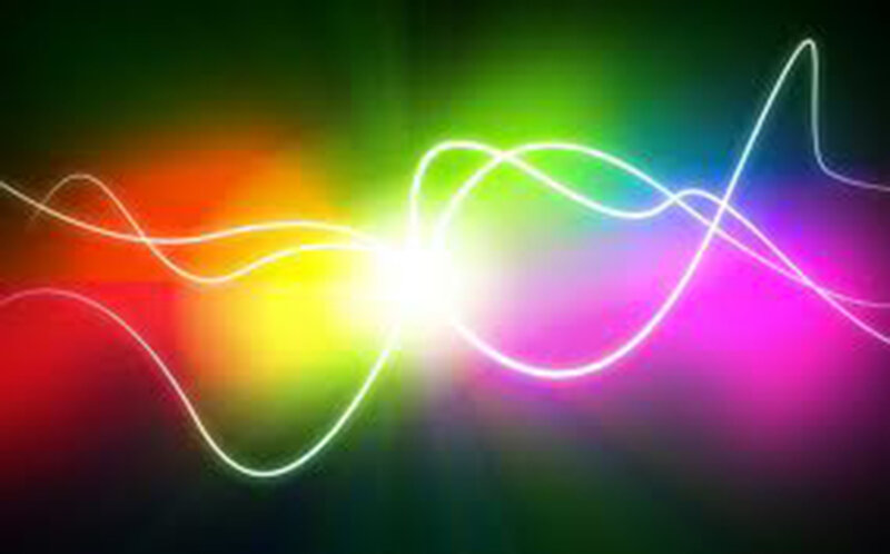 Colorful Light Waves — Green, Vibrant, Abstract
