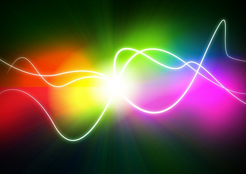 Colorful Light Waves — Green, Vibrant