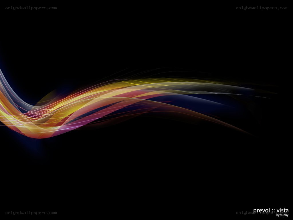 colorful light waves on black