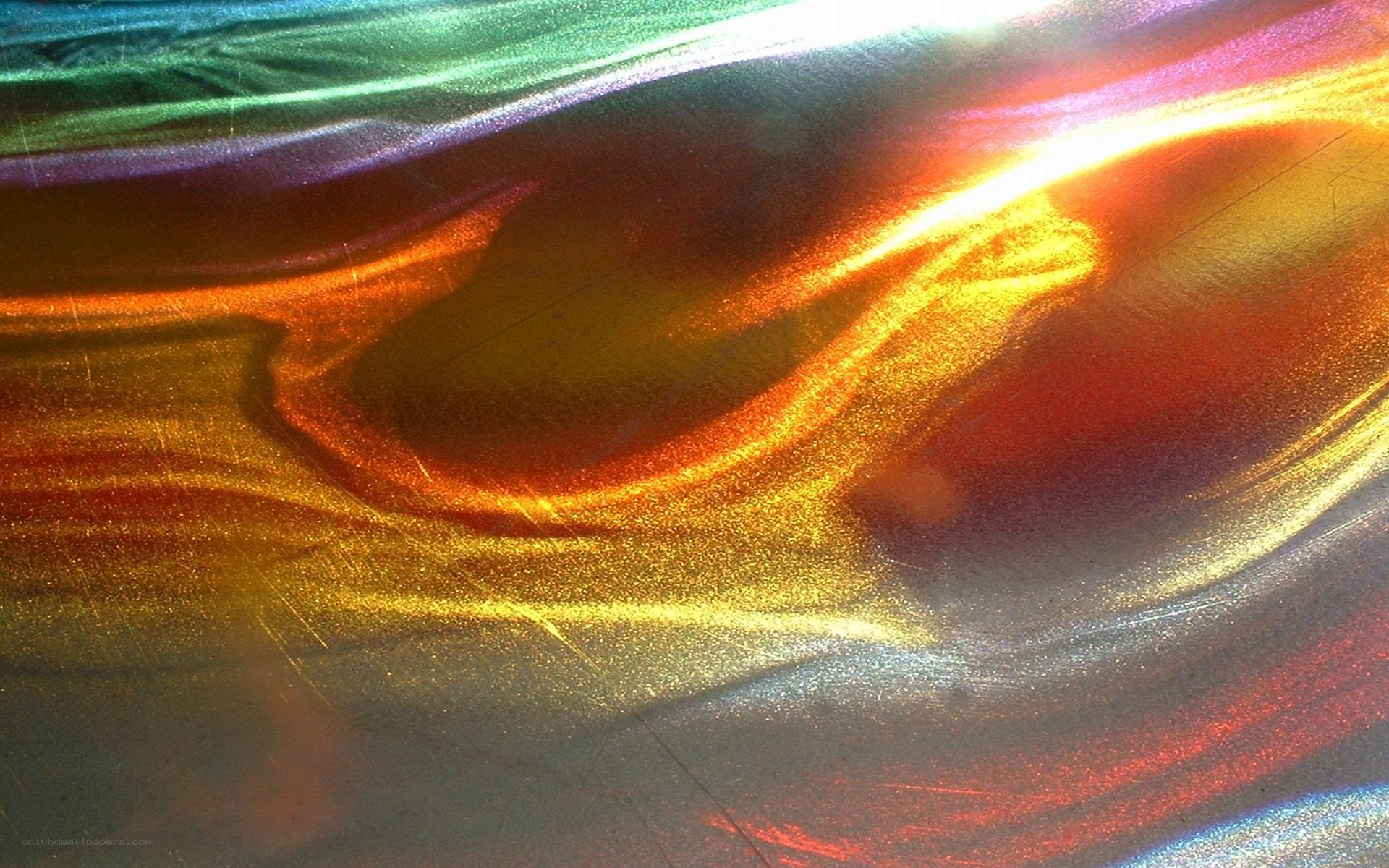 Colorful light waves on fabric