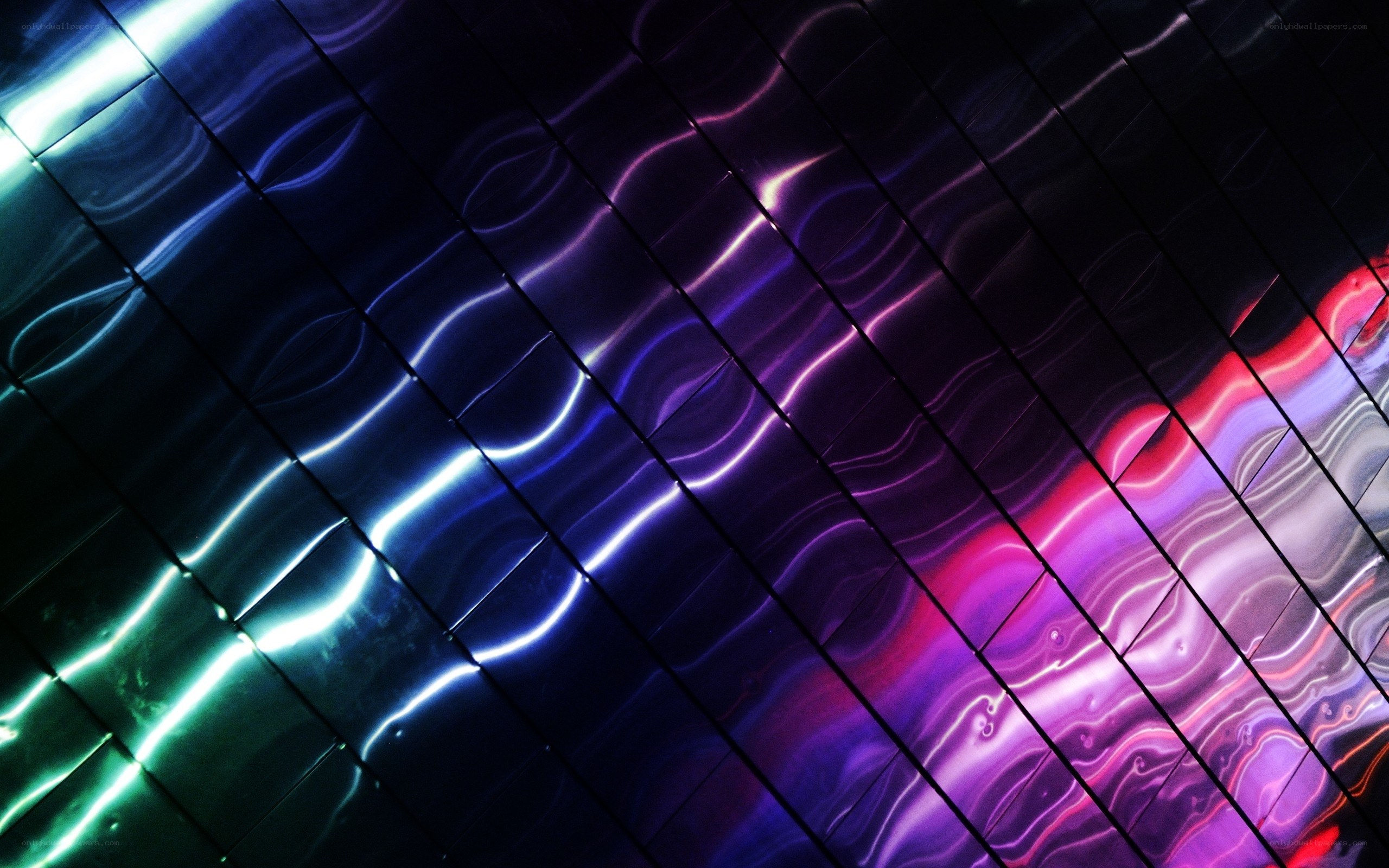 colorful light waves on tiles