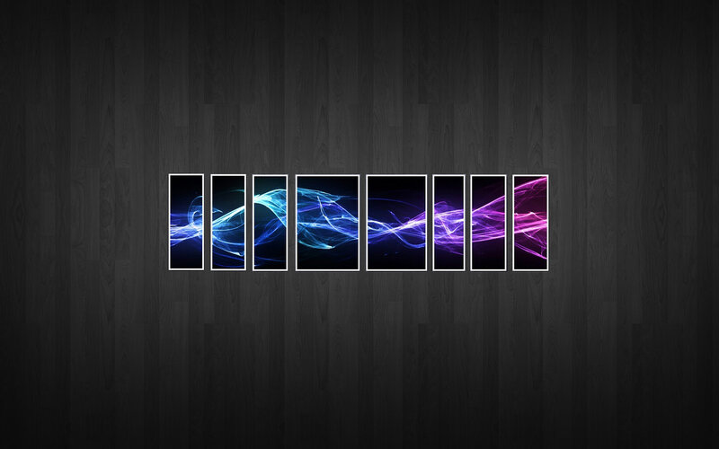 colorful light waves on wood