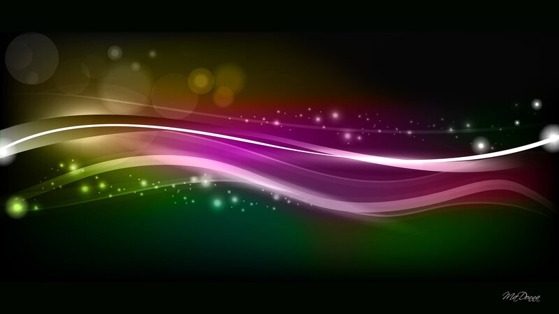 Colorful Light Waves — Purple, Dynamic, Abstract, Light Streaks, Bokeh