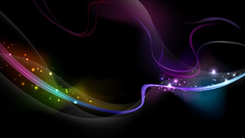 Colorful Light Waves — Purple, Dynamic, Abstract, Light Streaks, Sparkles