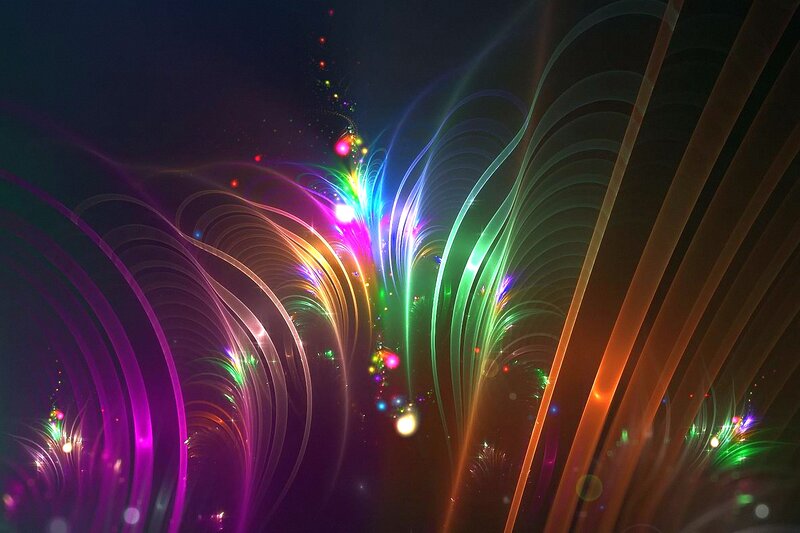Colorful Light Waves — Purple, Dynamic, Night