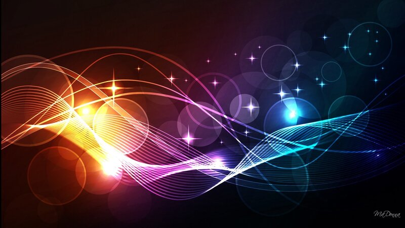 Colorful Light Waves — Purple
