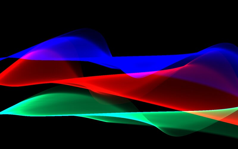 Colorful Light Waves — Red, Dynamic, Abstract