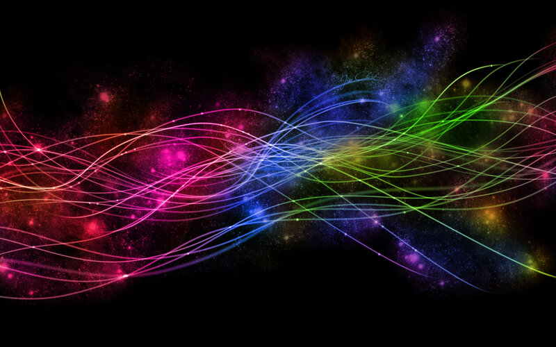Colorful Light Waves — Red, Dynamic, Night