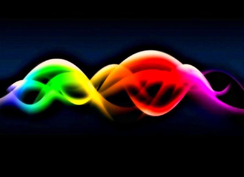 Colorful Light Waves — Red, Dynamic