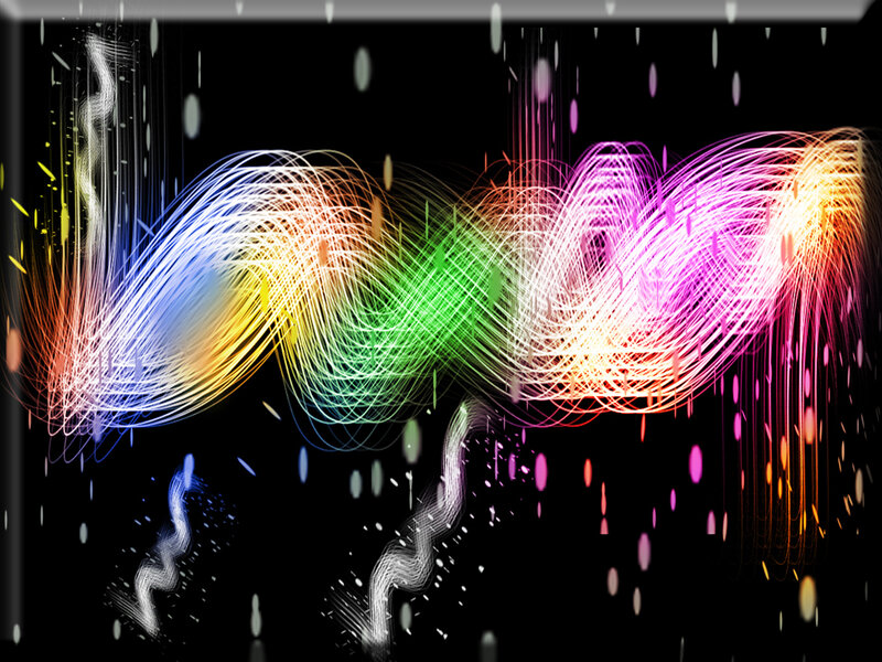 Colorful Light Waves — White, Dynamic
