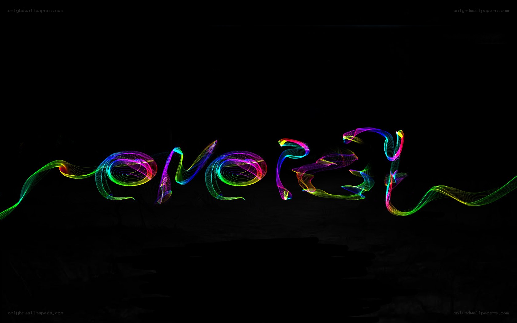 colorful light writing