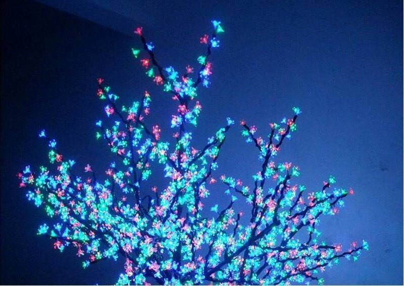 colorful lighted tree