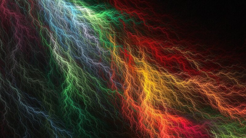 Colorful Lightning Bolts — Red, Energetic