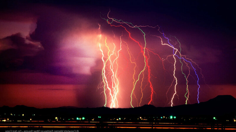 Colorful Lightning Storm — Purple