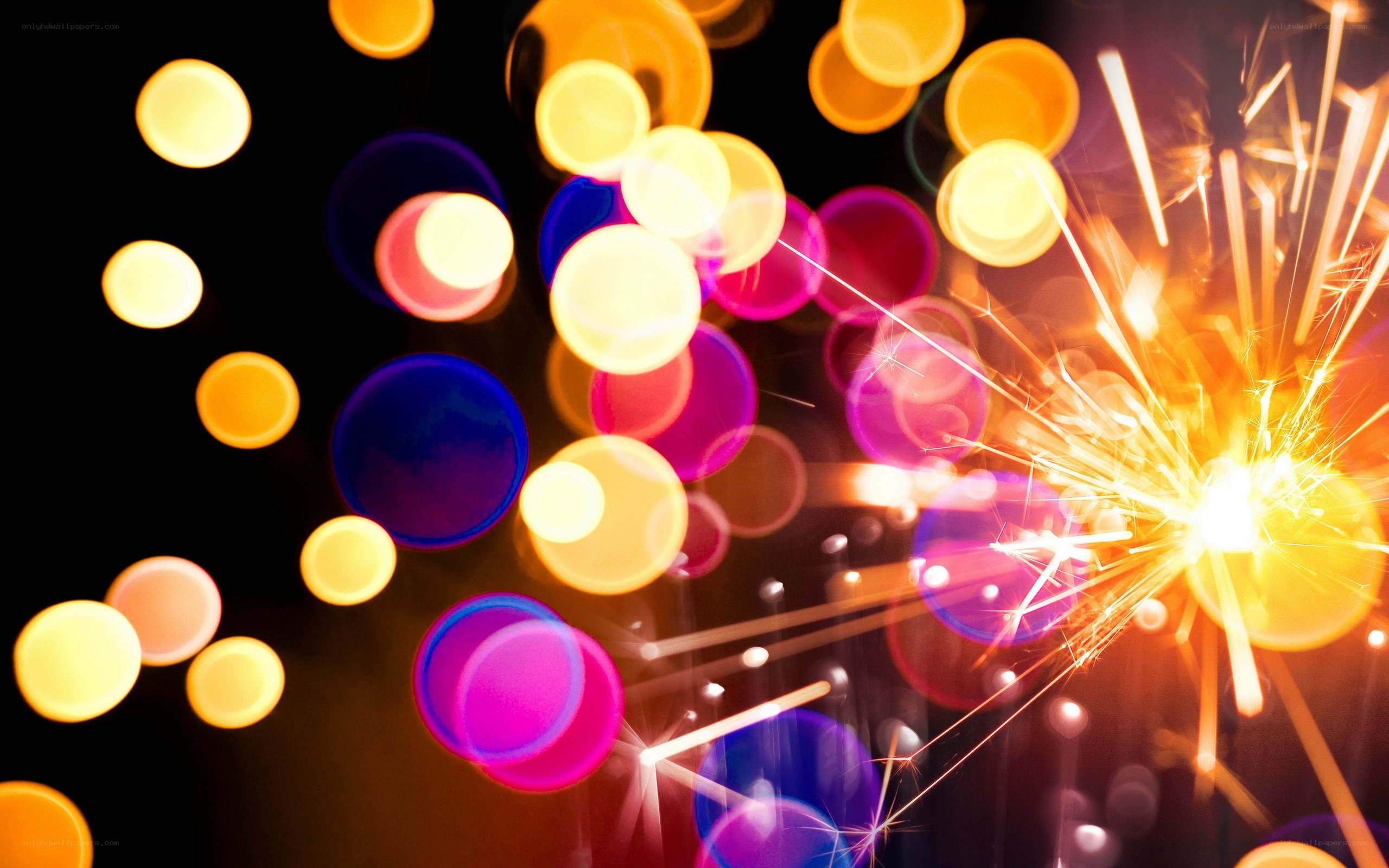 colorful lights and sparklers