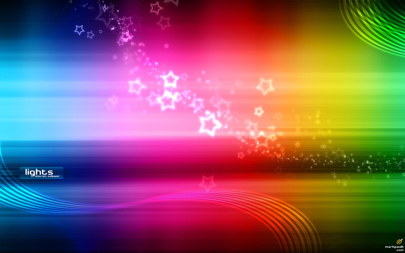 colorful lights and stars