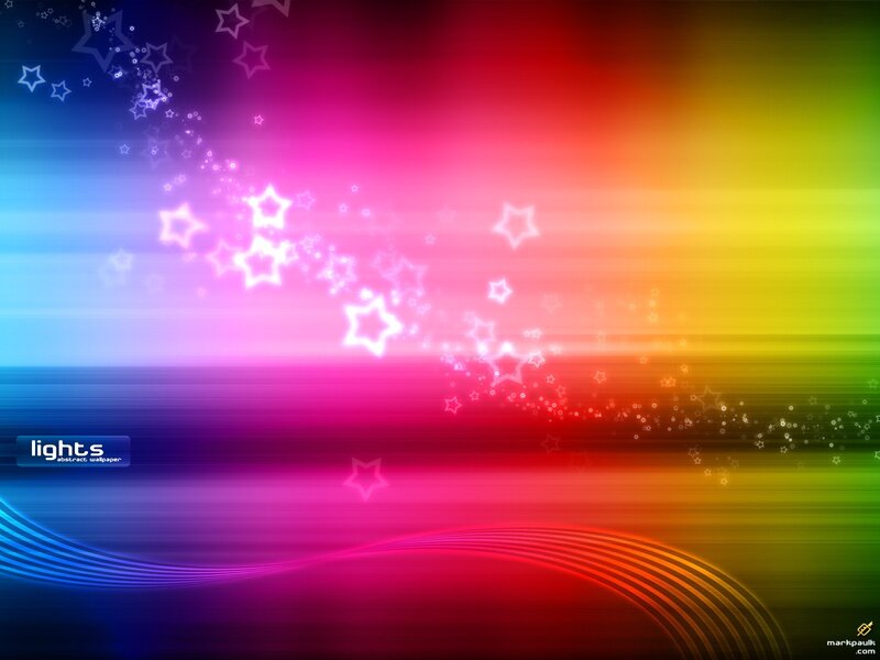 colorful lights and stars
