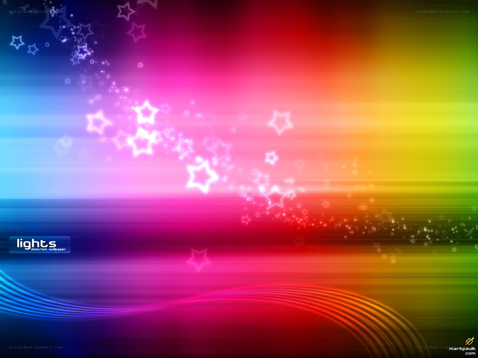 colorful lights and stars