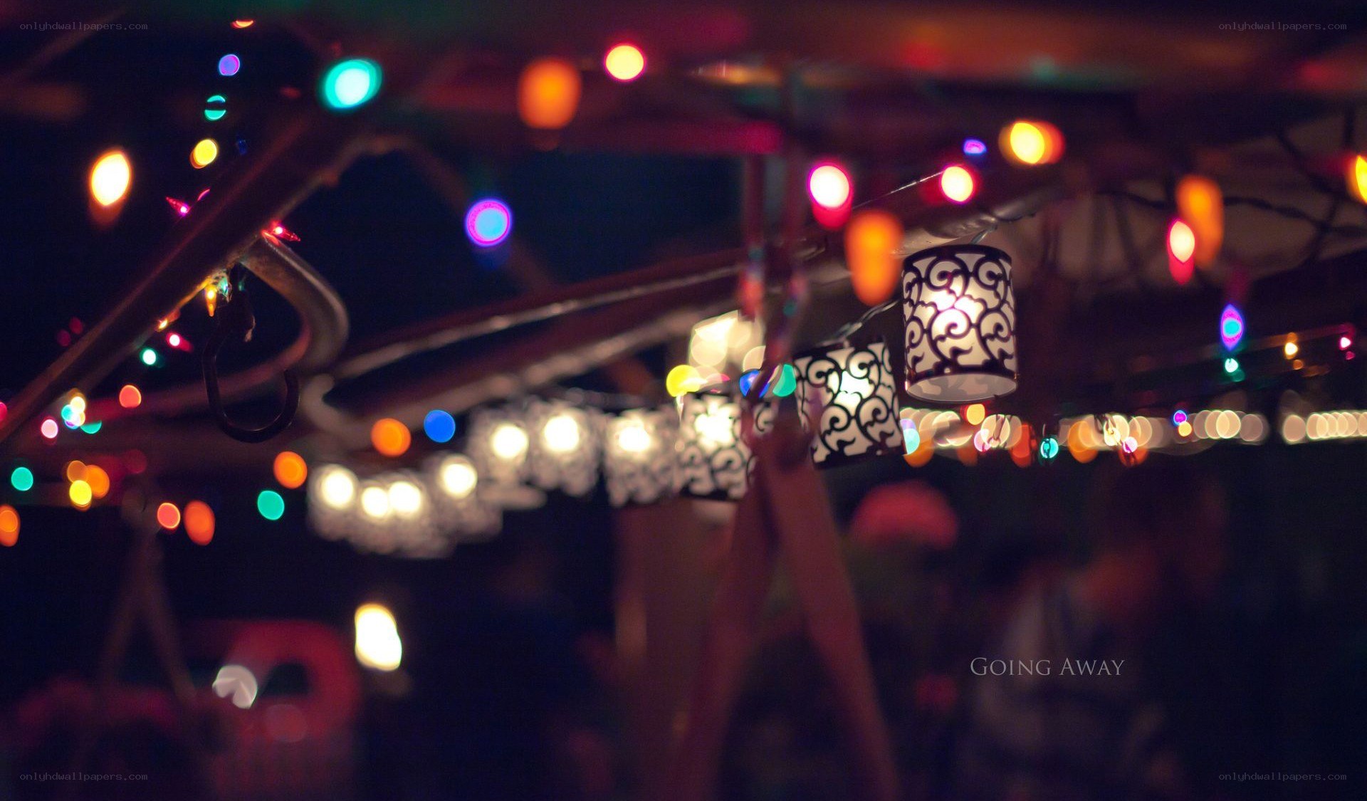 colorful lights at night