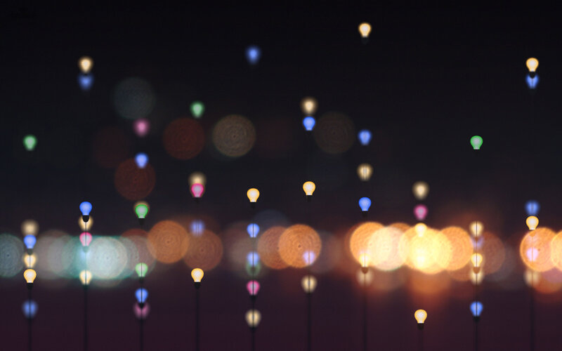 Colorful lights at night