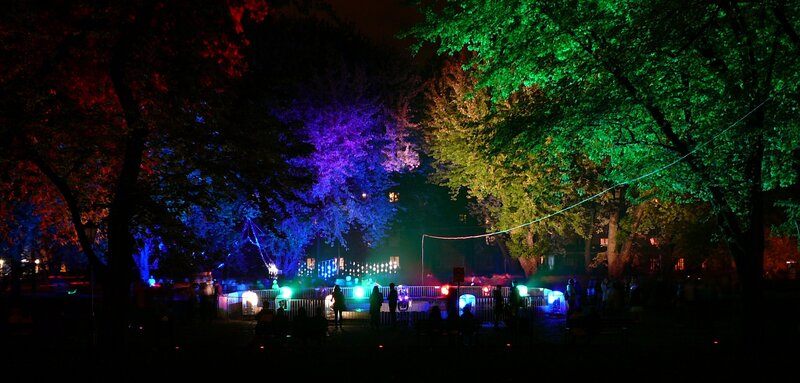 Colorful Lights in Park