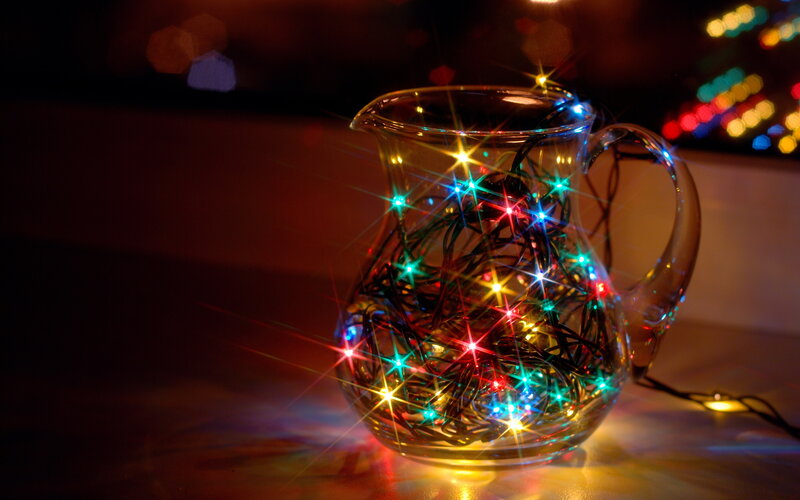 Colorful Lights in Pitcher
