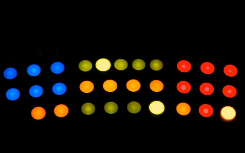 Colorful Lights in Rows — Blue