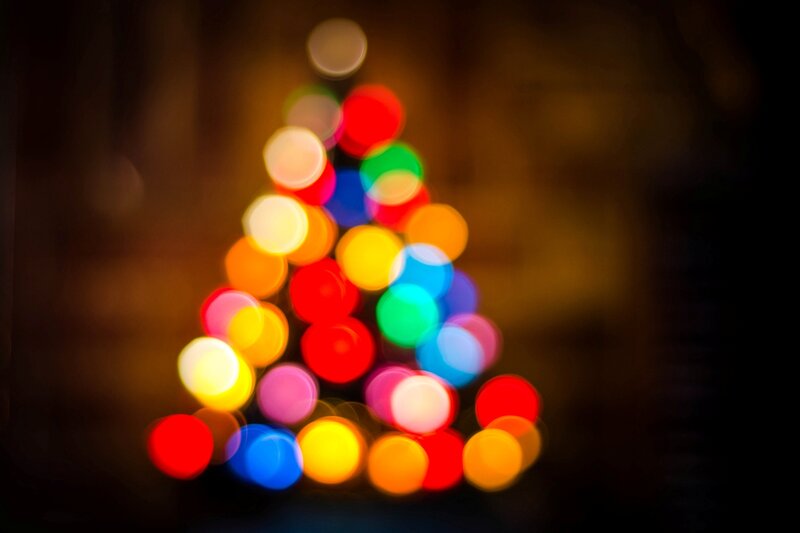 Colorful Lights in Tree Shape