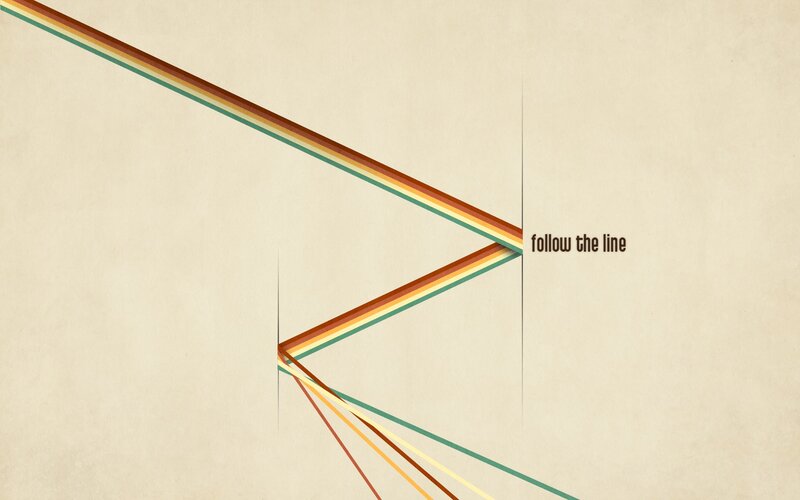Colorful Lines on Beige