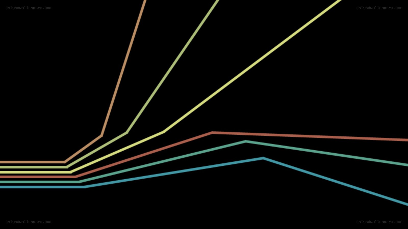 colorful lines on black background