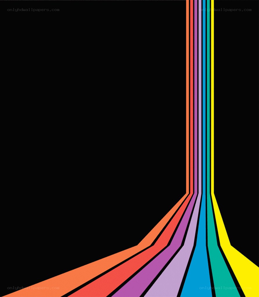 colorful lines on black background