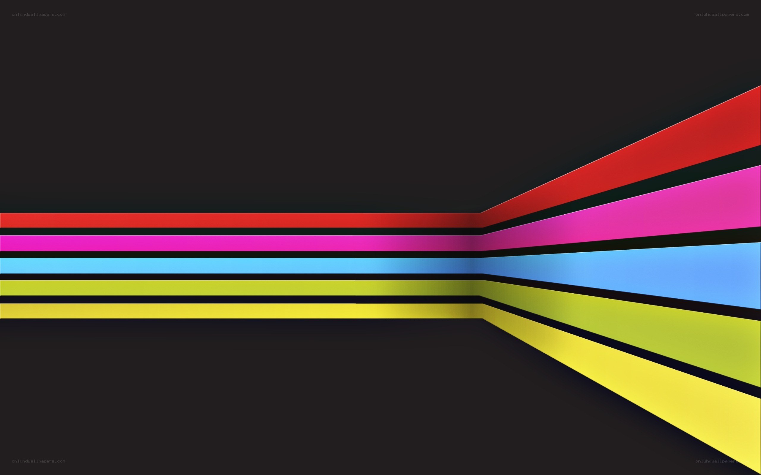 colorful lines on black background