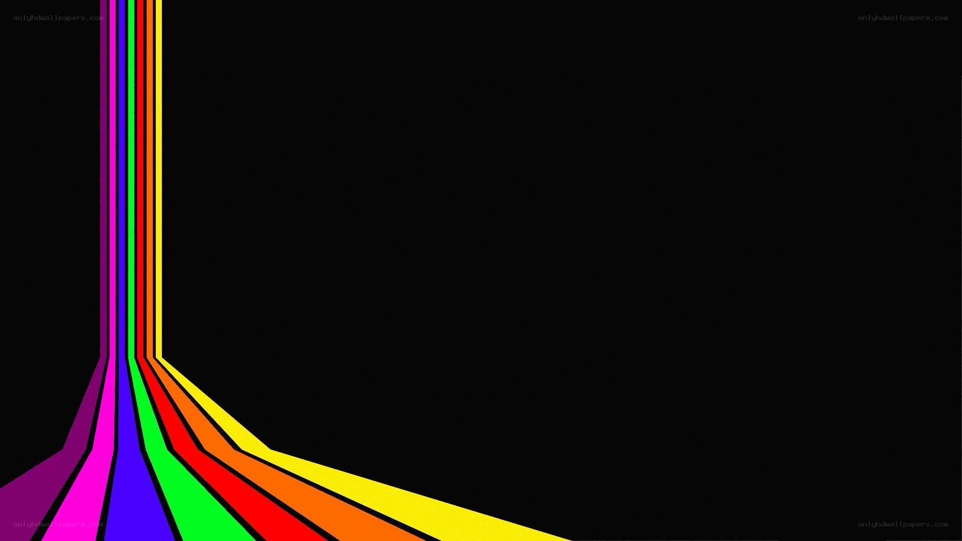 colorful lines on black background