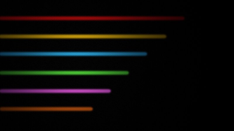 colorful lines on black background