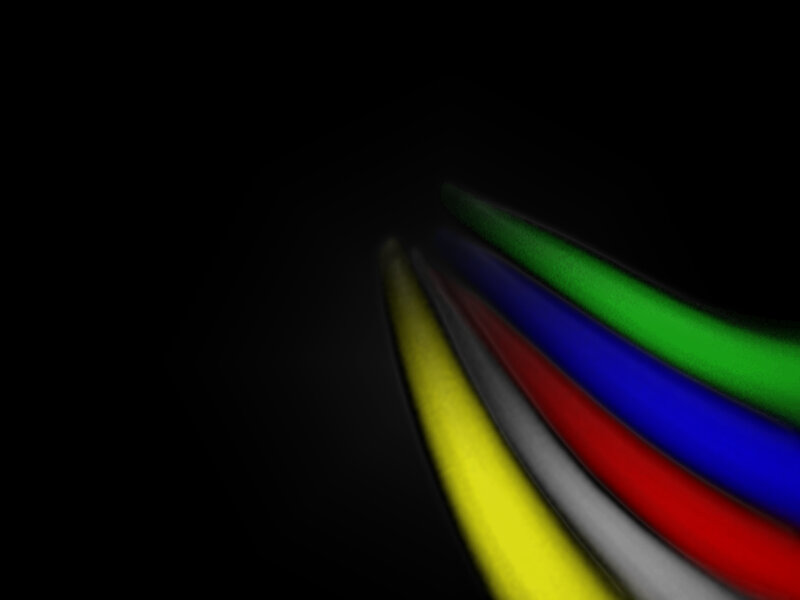 colorful lines on black background