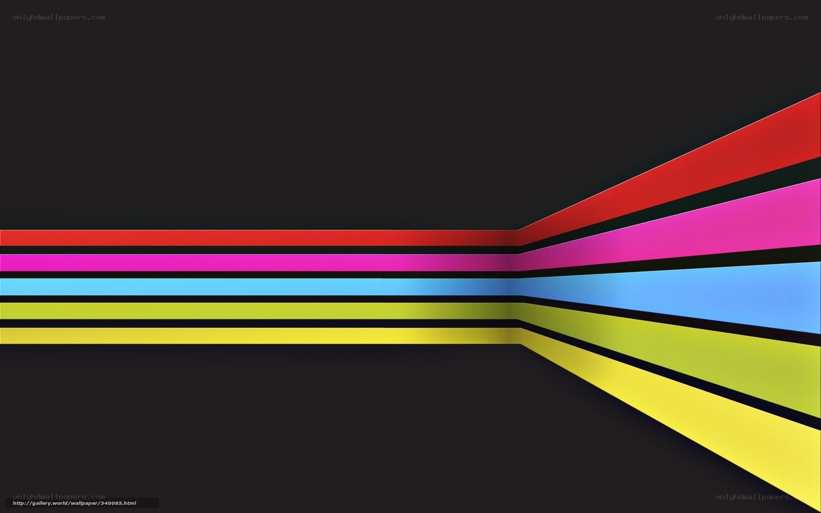colorful lines on black background