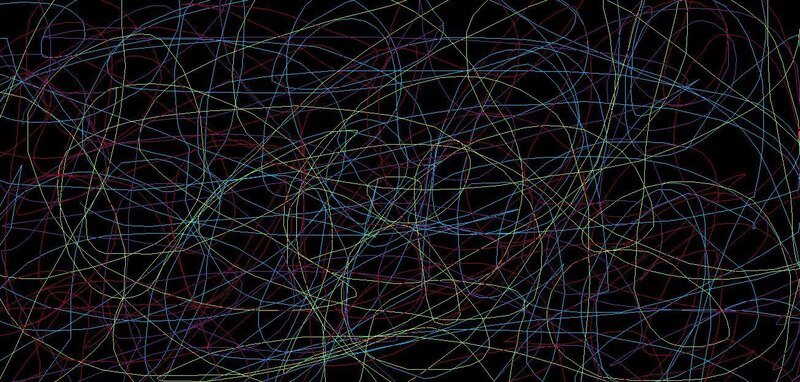 Colorful Lines on Black — Chaotic
