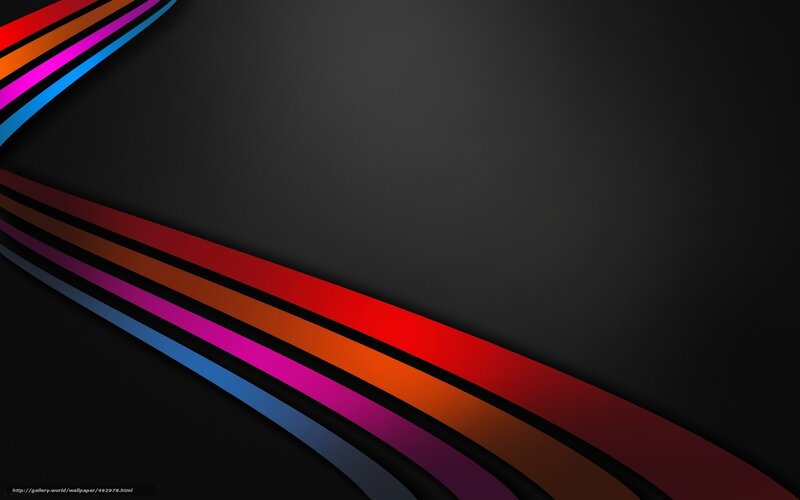 Colorful Lines on Black — Dynamic, Abstract