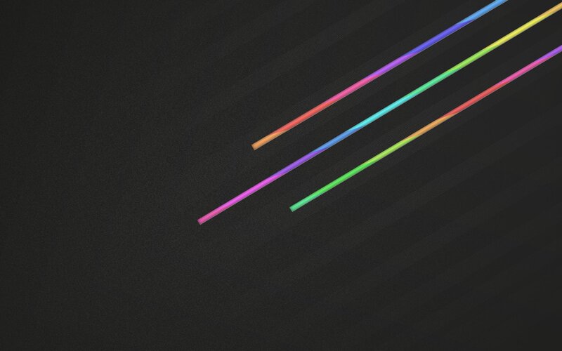 Colorful Lines on Black — Minimalist