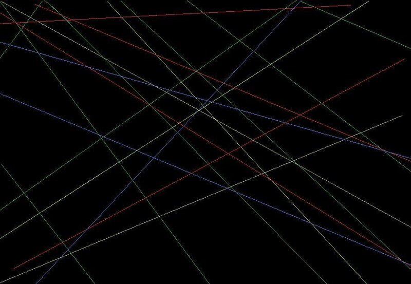 Colorful Lines on Black — Red, Neutral
