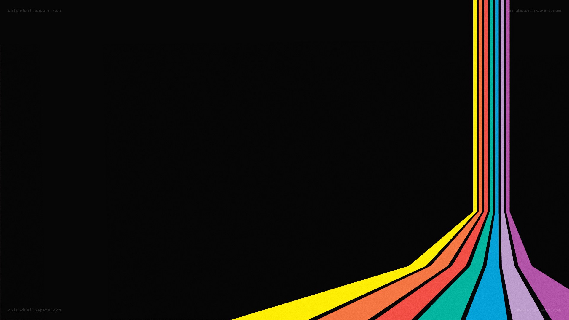 colorful lines on black