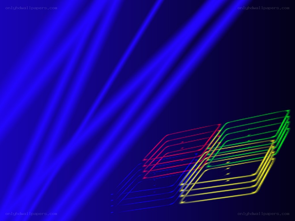 colorful lines on blue background