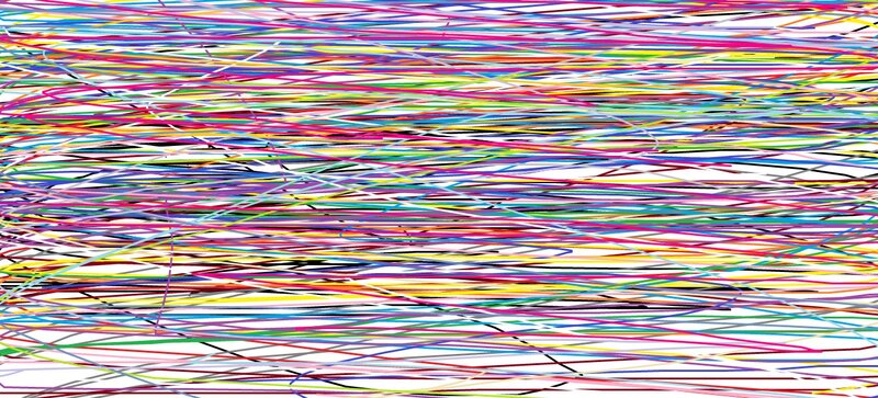 Colorful Lines on White — Chaotic