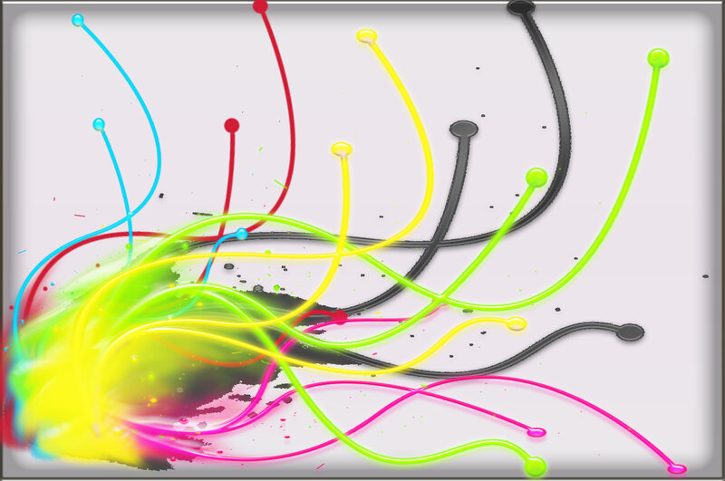 Colorful Lines on White