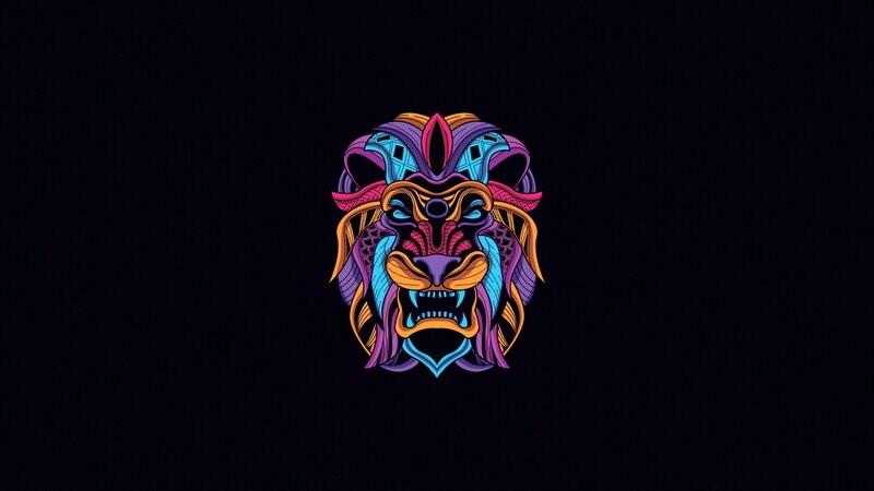 Colorful Lion Mask