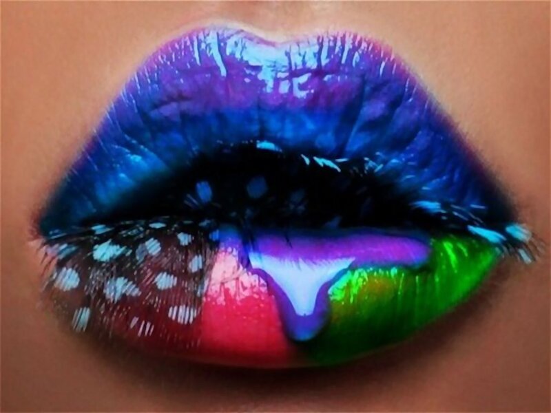 Colorful Lips — Blue